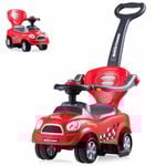 Costway 3-in-1 Ride On Push Car Baby Walker with Guardrails Handle