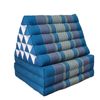 Jumbo Thai Triangle Pillow 3 Fold - Handmade Kapok Daybed Cushion - Blue
