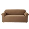 Catzon 3 Seater Stretch Sofa Cover Couch Cover Washable Jacquard Fabric-Camel(L)