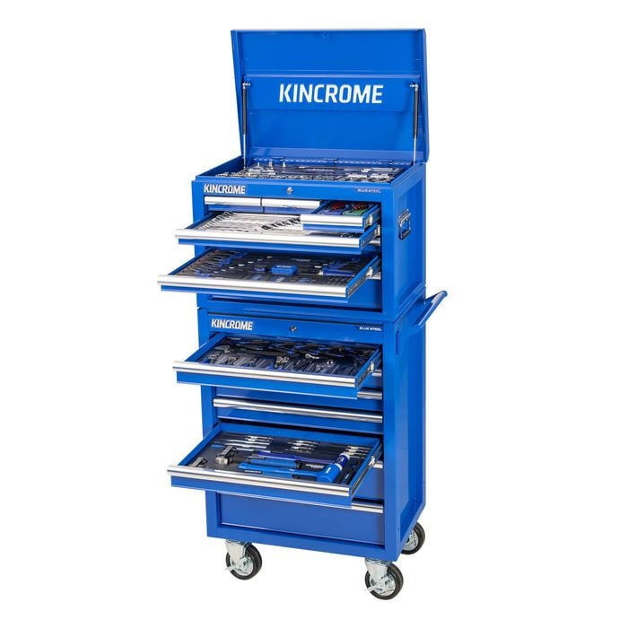 Kincrome BLUESTEEL 27" 267 Piece 14 Drawer Workshop Tool Kit