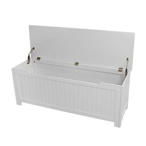Levede  Toy Box Levede White Toy Box Storage Cabinet with Kid Safe Closure Lid in White