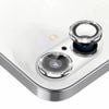 Tough On iPhone 16 / iPhone 16 Plus Camera lens Protector Tempered Glass Individual Ring Silver Diamond