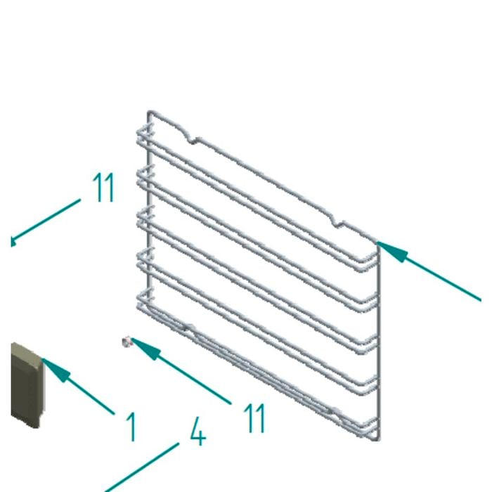 Oven Shelf Wire Rack Side Support 350MM x 270MM - EA2632002000000, suits Ilve