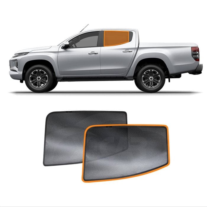 Rear Window Sun Shade for Mitsubishi Triton MQ MR Double Cab 2015-2024 Sun Blind Mesh