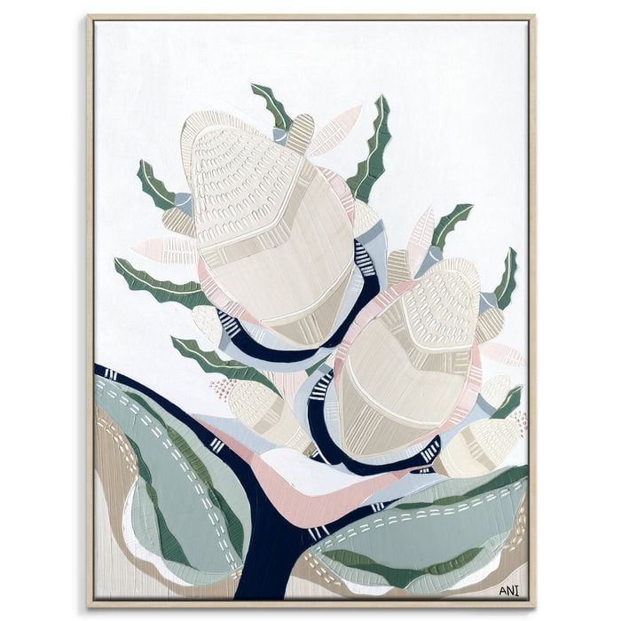 Artist Lane "Banksia Elements No. 5  " by Ani Ipradjian - 76x102cm Timber Framed Canvas