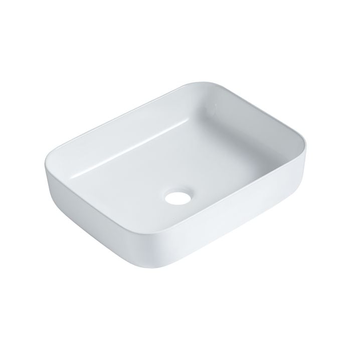 Mondella Gloss White Concerto Rectangular Above Counter Basin