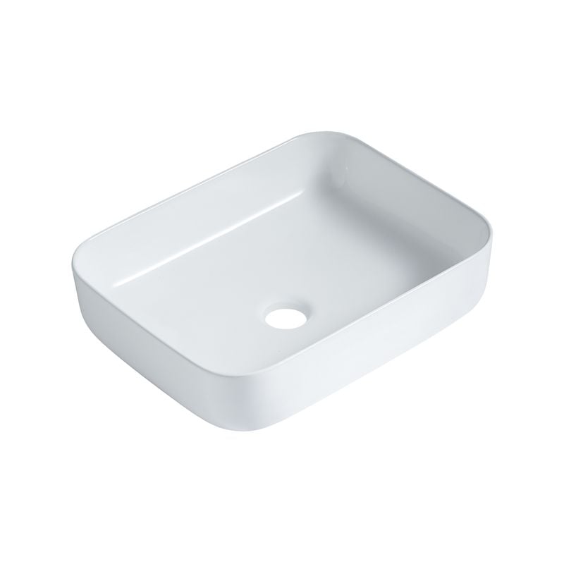 Mondella Gloss White Concerto Rectangular Above Counter Basin