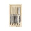 Laguiole Jean Neron 6pc. Butter/pate Knife Set - Black Horn