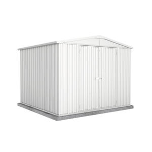 Absco Sheds 3.00m x 2.92m x 2.30m Surfmist Double Door Highlander Garden Shed 