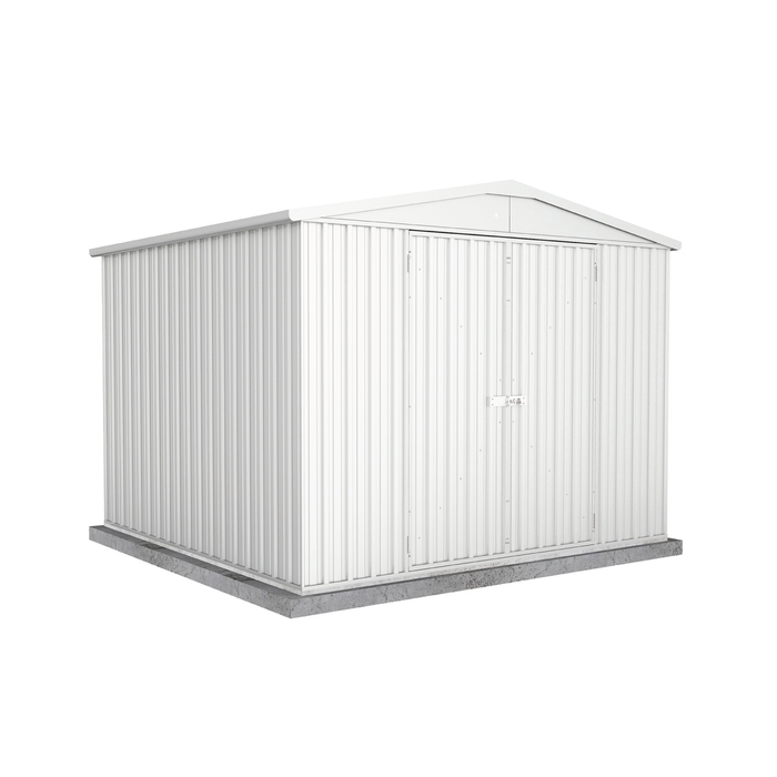 Absco Sheds 3.00m x 2.92m x 2.30m Surfmist Double Door Highlander Garden Shed 