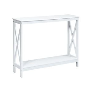 Costway 2-tier Console Table Hallway, White