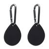 2 Pack MEZON Black Silicone Protective Full Cover Case Holder for Apple AirTag with Keychain Ring