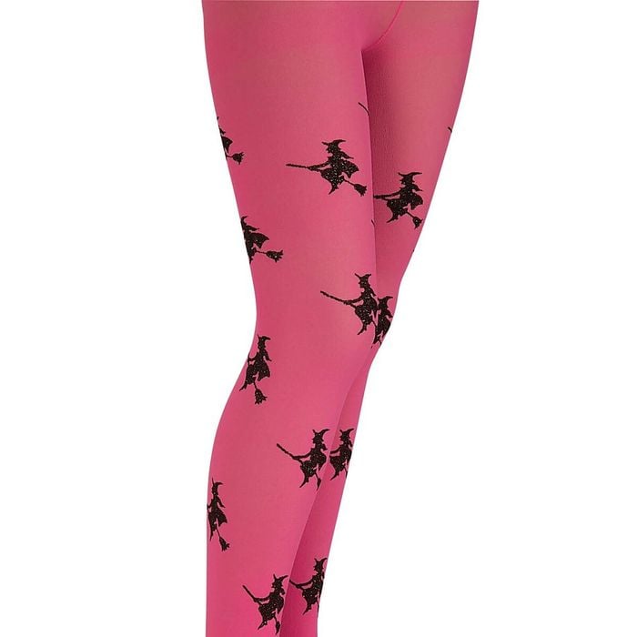 Glitter Witch Tights Halloween Costume Small - Pink