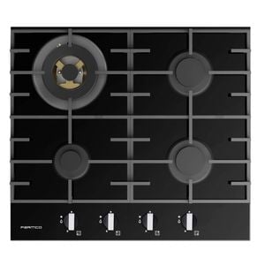 Parmco 600mm 4 Burner Gas Black Glass Hob