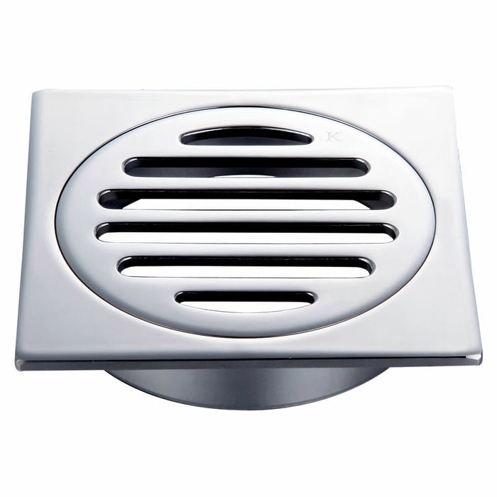 Kinetic 80mm Chrome Plated Square Floor Grate