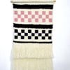 Artisan Decor Handwoven Woolen Wall Hanging - Ad008 - Ivory/pink - 50x90cm