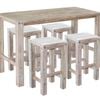 Sturdy bar table and bar stools (WHITE)