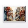 Painting of a City Streets  Print 100% Australian Made 120x90cm  (Poster)