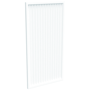 ProtectorAl 300-1000W X 1001-2000H Pearl White Aluminium Welded Louver Panel Vertical 5mm overlap