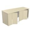 Build-a-Shed 1.5 x 5.2 x 2.0m Cream Skillion Double Plus Double Hinged Side Doors Shed