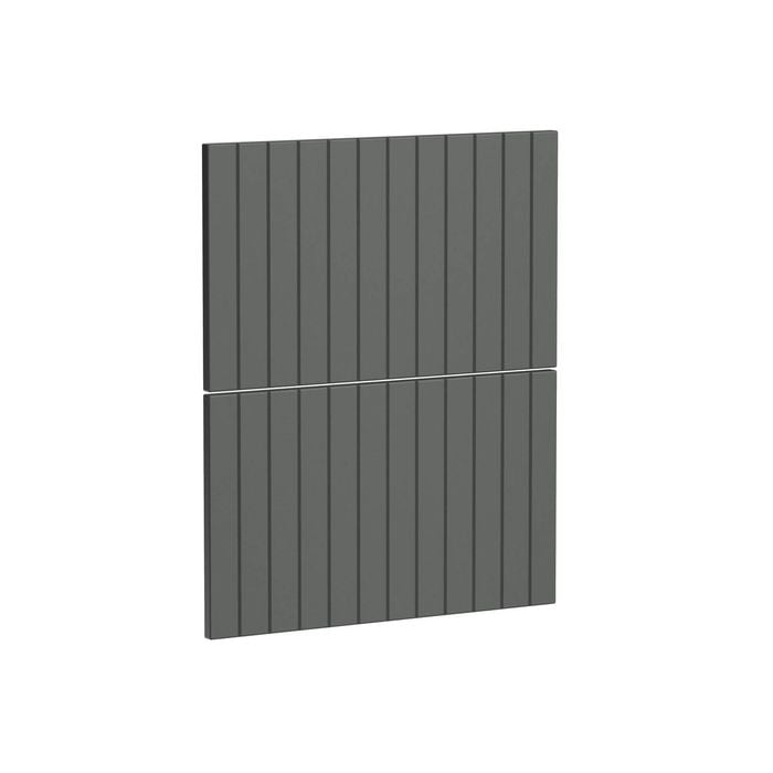 Kaboodle 600mm Grey Fig V-Groove 2 Drawer Panels