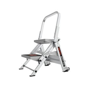 Little Giant Safety Step 2 With Bar 150kg Aluminium Single Side Stepladder
