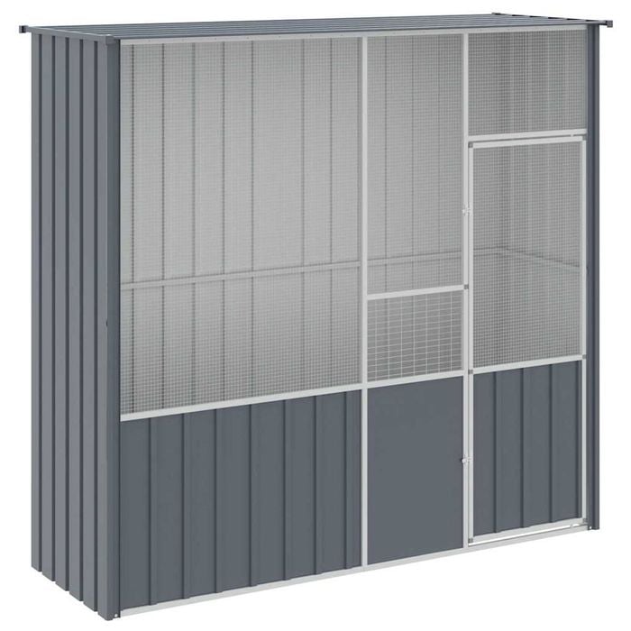 vidaXL Bird Cage Bird House Aviary Budgie Cage Anthracite Galvanised Steel