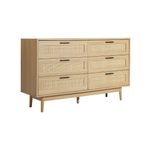 Artiss 6 Chest of Drawers Rattan Tallboy Cabinet Storage