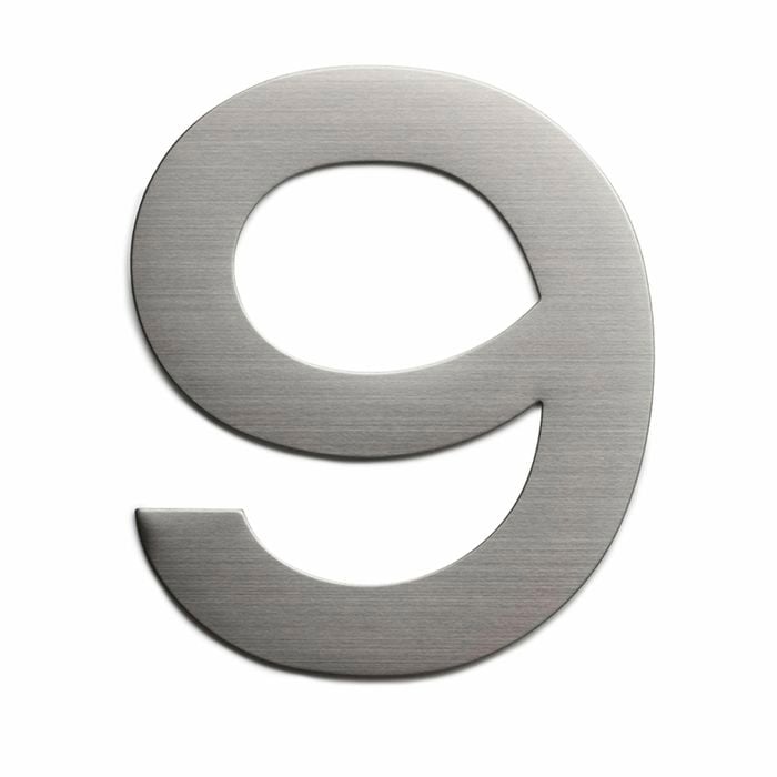 Sandleford 150mm Stainless Steel Plaza House Number 9