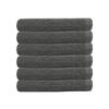 6pc Bambury Commercial Range Cotton Chateau Face Washer Towel Set Charcoal 33cm