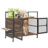 Advwin Wooden Dog Cage Furniture Pet Kennel Heavy-duty Dog Crate
