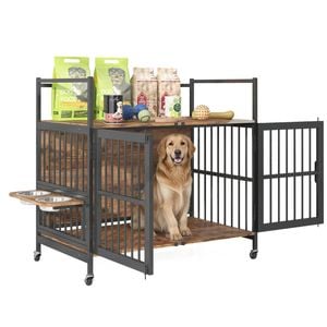 Advwin Wooden Dog Cage Furniture Pet Kennel Heavy-duty Dog Crate