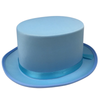 SATIN TOP HAT Costume Party Cap Fancy Dress Trilby Fedora One Size Sky Blue