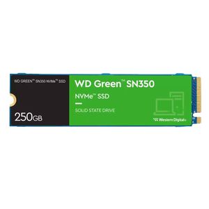 Western Digital WD Green SN350 250GB M.2 NVMe SSD PCIe 3.0x4 2400MB/s 1500MB/s R/W 300K/300K IOPS 40TBW 1M Hrs MTTF