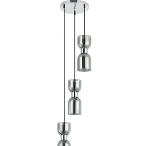 CLA Lighting Clessidra Multiple Round Base Pendant Light Smokey Black