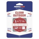 Permastik 30mm x 30mm Clear Outdoor Mounting Tabs - 12 Pack