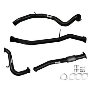 Ignite Exhausts Turbo Back For Nissan Gu Patrol 3l Wagon 3" No Cat With Pipe Only Black Aluminised Steel