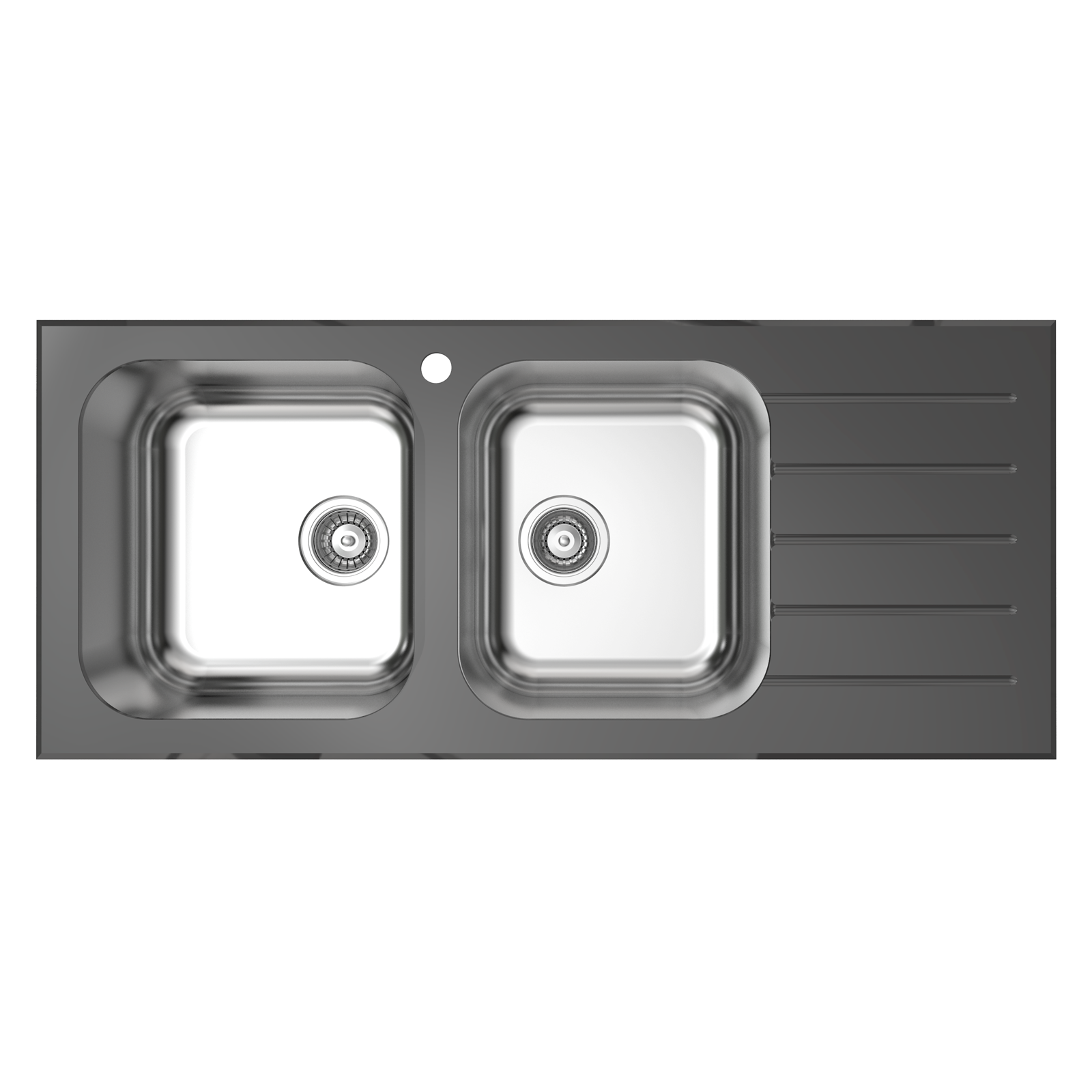 Mondella Concerto Black Glass 1 3/4 Bowl Sink - LH product image