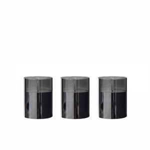 Rogue Glass Unaflame Candle 3pcs Set - Black 8x8x10cm