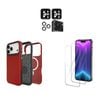 Icoverlover For Iphone 17 Pro Max Case Compatible With Magsafe Tough Red + 2x Screen + 2x Camera Lens Protectors