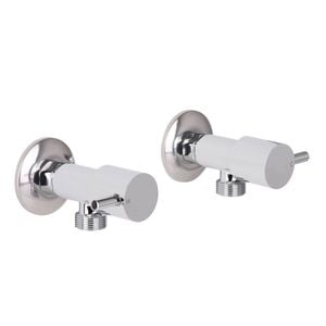 Mondella Chrome Resonance 1/4 Turn Pin Lever Washing Machine Set