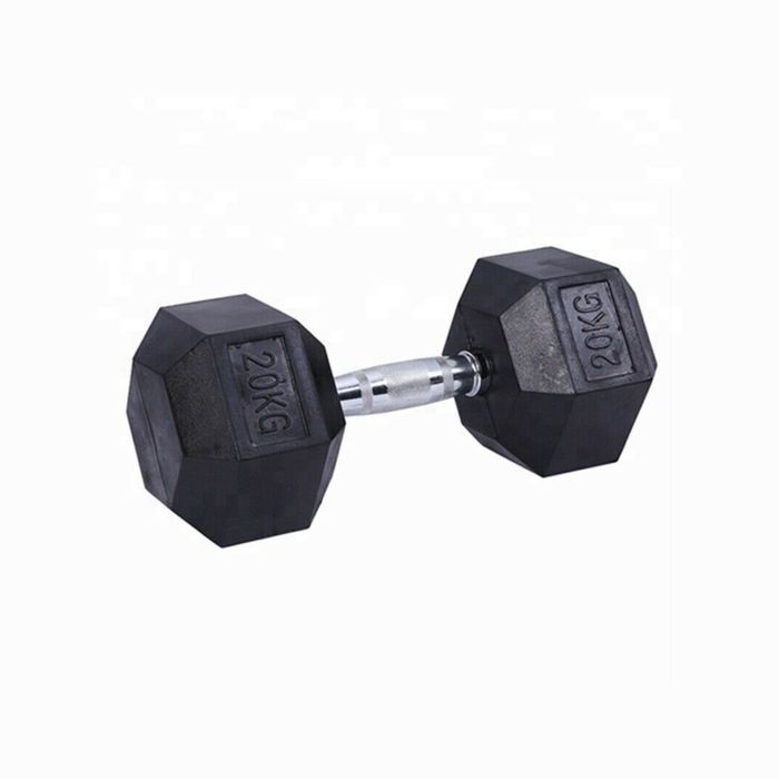 Premium Rubber Hex Dumbbell-20KG Pair