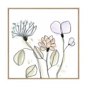 Artey | Spindle Blossoms VIII - Framed Canvas - Natural Frame - 140 x 140cm