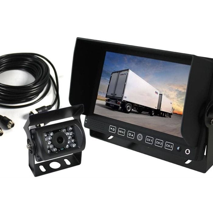 Elinz 7" Monitor HD 12V 24V CCD 4PIN Reversing Camera 3 AV Inputs - 7.0" | Wired Transmission | 4PIN System