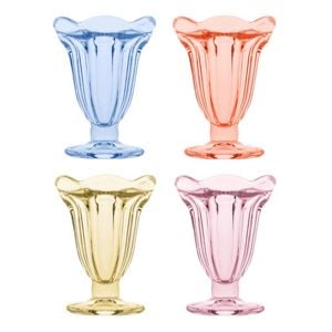 Porto Dessert Set Of 4 Sundae Glasses Multicolour