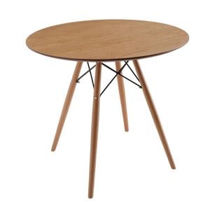 Sk Designer Living | Replica Eames Round Wood Dining Table | 80cm - Natural
