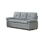 Foret 3 Seater Sofa Sectional Lounge Couch Furniture Modern Fabric Grey