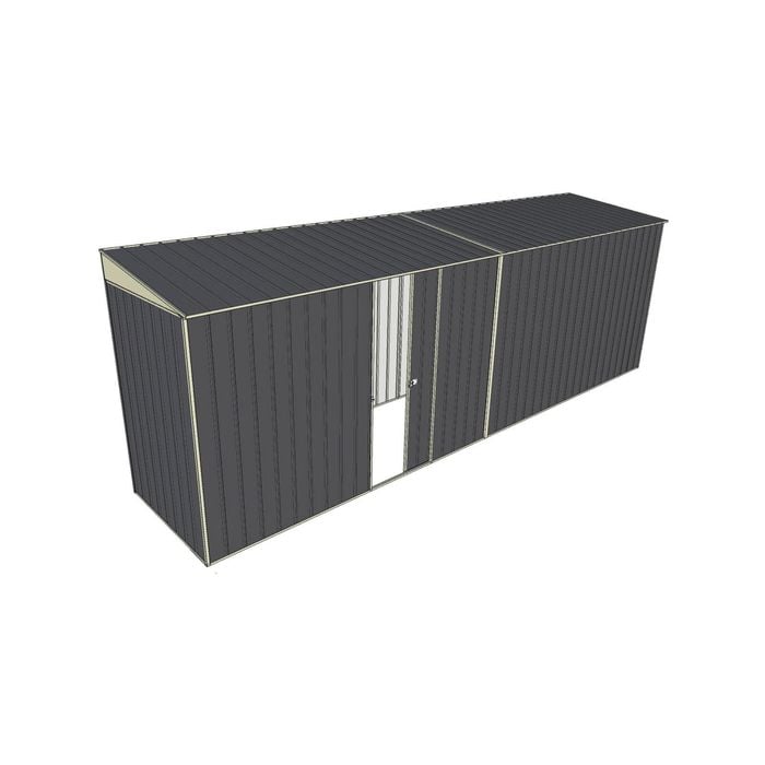 Build-A-Shed 1.2 x 6.0 x 2.0m Skillion Single Sliding Side Door Shed - Grey