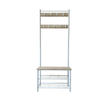 Kelly Hanger and Shoe Rack - Light Oak with White Frame