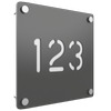 ProtectorAl 280mm x 280mm Woodland Grey Custom House Sign Aluminium Cut Through